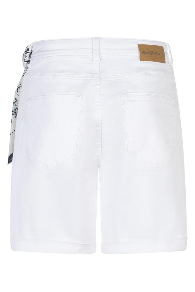 Red Button witte dames korte broek | Achteraanzicht