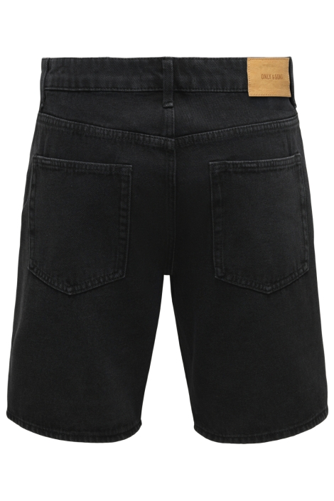Only & Sons zwarte heren korte broek | Achteraanzicht