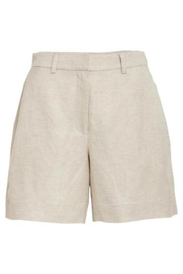 Minus Korte broek JUNO LINEN SHORTS MI7042 353M NOMAD SAND MELANGE