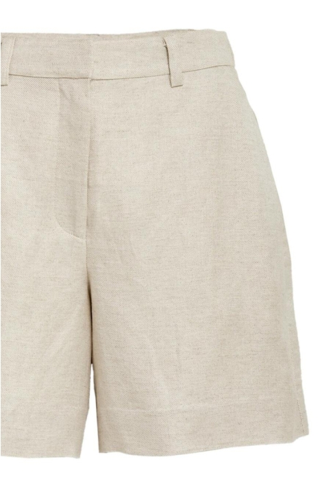 Minus beige dames korte broek | Close up