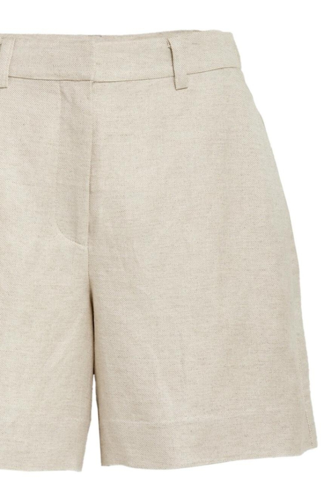 Minus beige dames korte broek | Close up