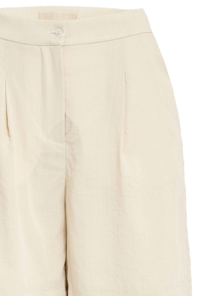 Peppercorn beige dames korte broek | Close up
