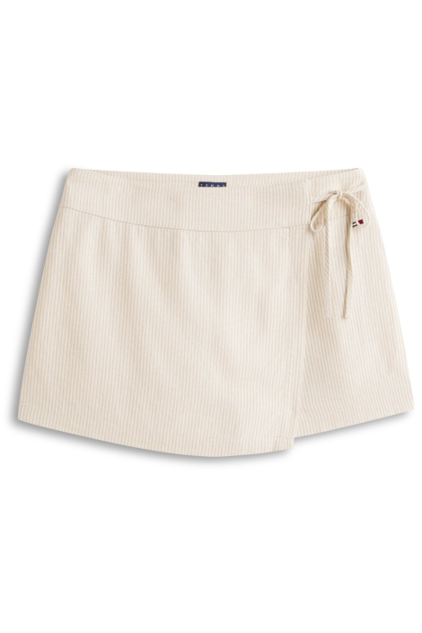 Tommy Jeans beige dames korte broek | Vooraanzicht