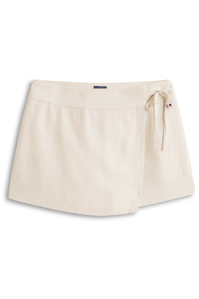 Tommy Jeans beige dames korte broek | Vooraanzicht