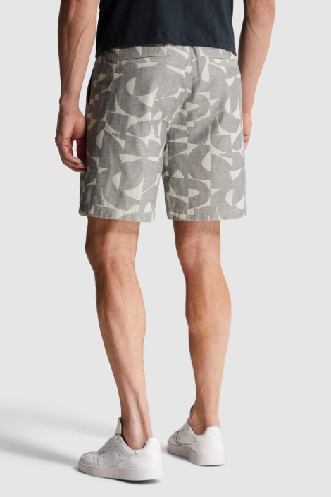 Cast Iron grijze heren korte broek | Model achteraanzicht