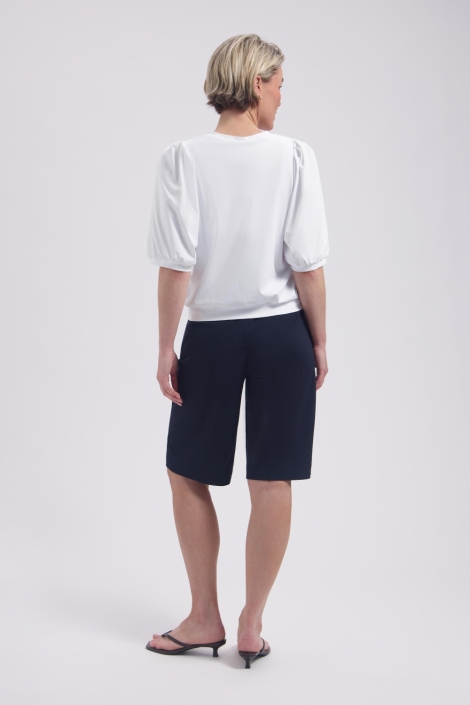 Lady Day blauwe dames korte broek | Model achteraanzicht