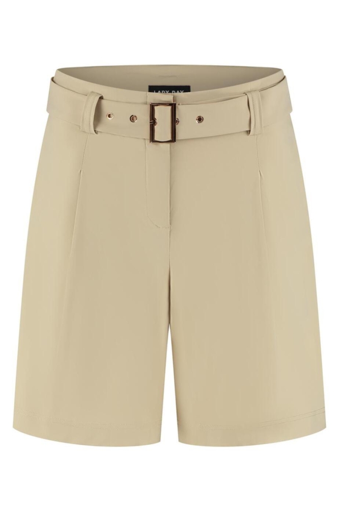 Lady Day beige dames korte broek | Vooraanzicht