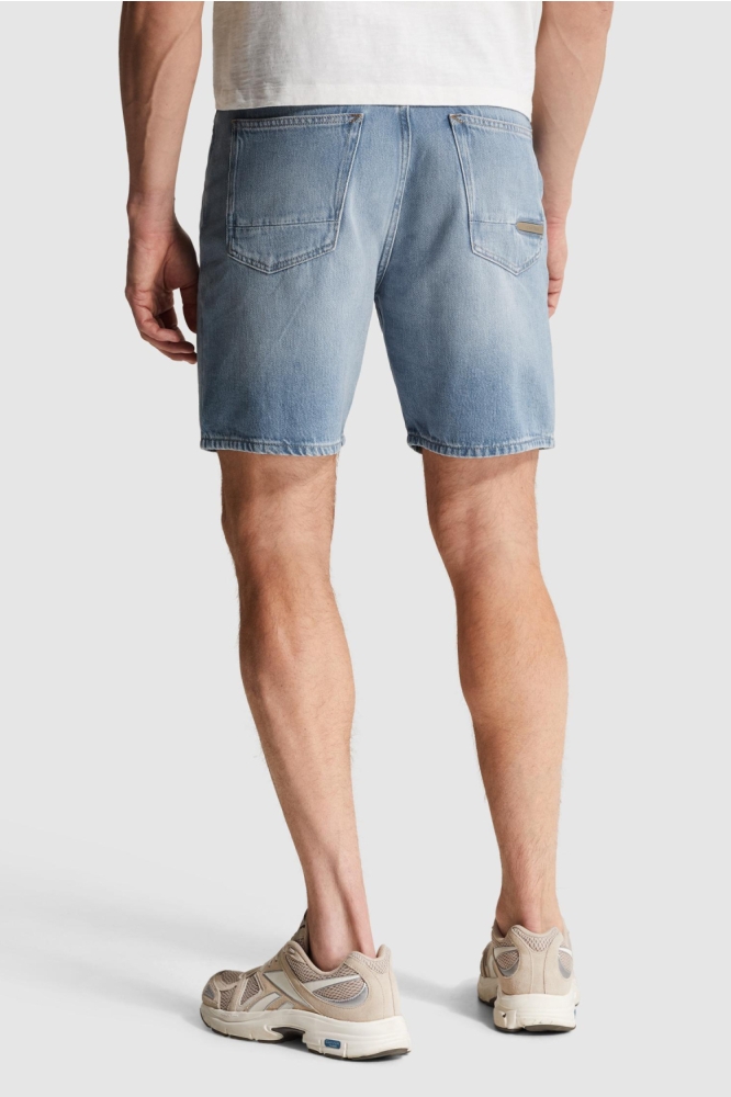 Cast Iron blauwe heren korte broek | Model achteraanzicht