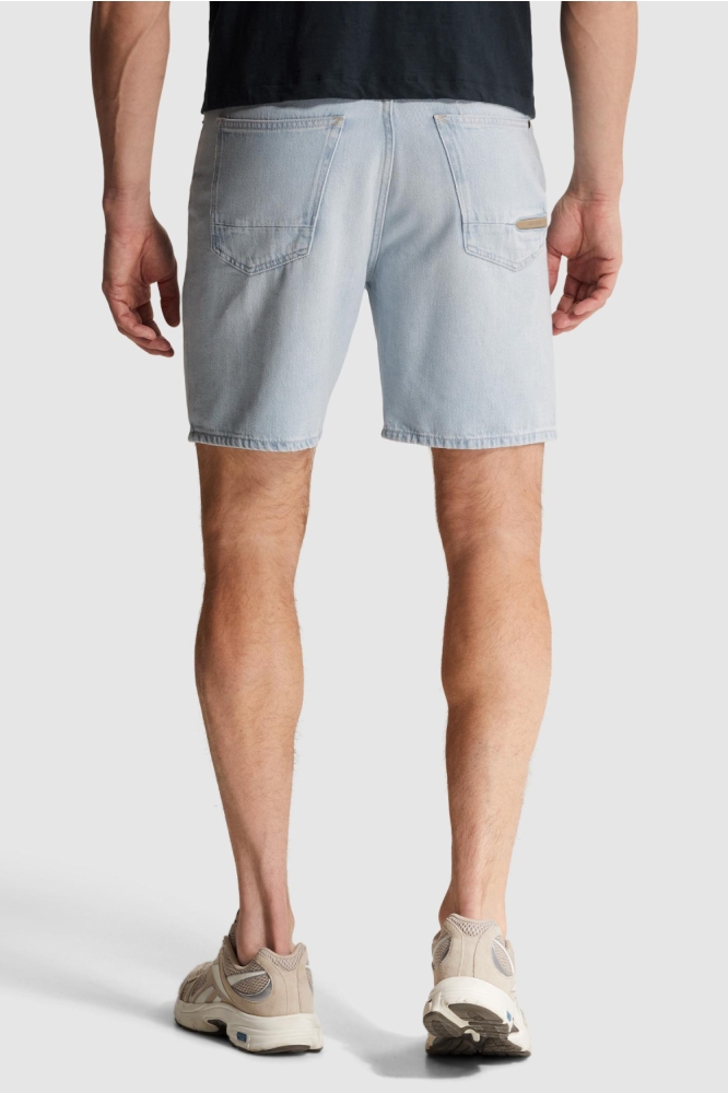 Cast Iron blauwe heren korte broek | Model achteraanzicht