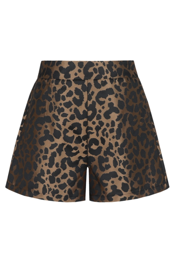 Fluresk zwarte dames korte broek | Vooraanzicht