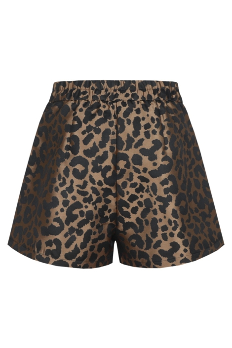 Fluresk zwarte dames korte broek | Achteraanzicht