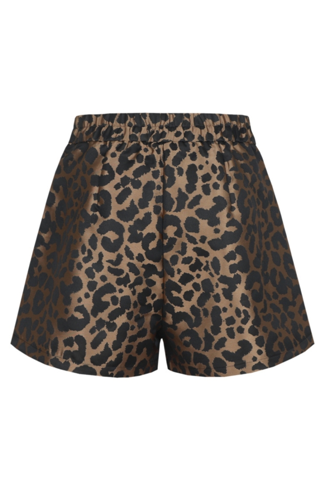Fluresk zwarte dames korte broek | Achteraanzicht