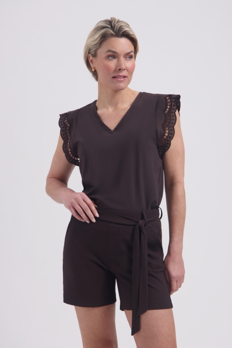 Lady Day bruine dames korte broek | Model