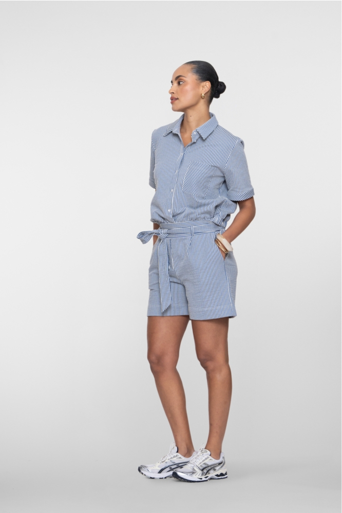 Geisha blauwe dames korte broek | Model