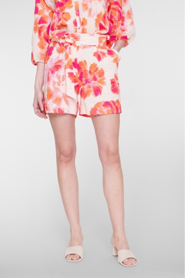 Geisha Broek SHORTS MET STRUCTUUR PATROON 61432 20 ORANGE/PINK/SAND