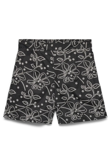 Vero Moda Broek VMSASHI HW SHORTS WVN 10343440 Black/Birch emb flower