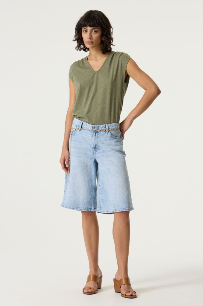 Garcia blauwe dames korte broek | Model