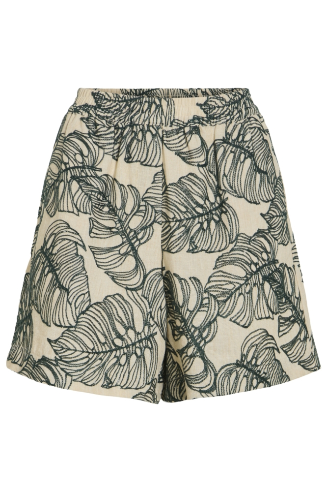 Vila beige dames korte broek | Vooraanzicht