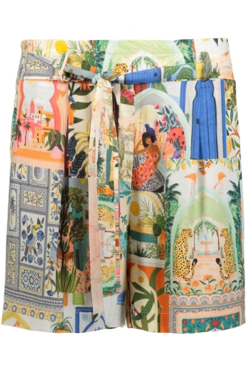 Geisha Korte broek SHORT MET PRINT 61434 20 GREEN/BLUE