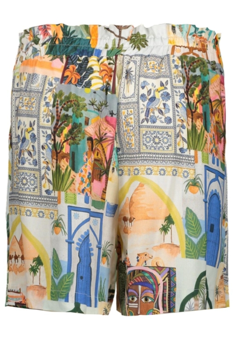 Geisha multi color dames korte broek | Achteraanzicht