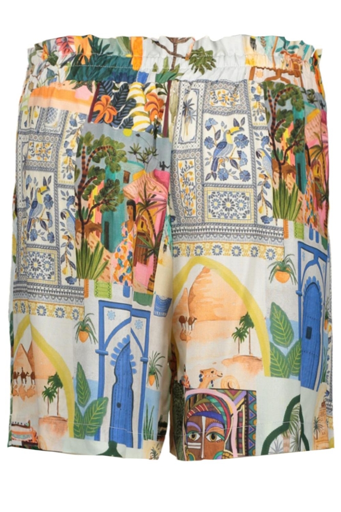 Geisha multi color dames korte broek | Achteraanzicht