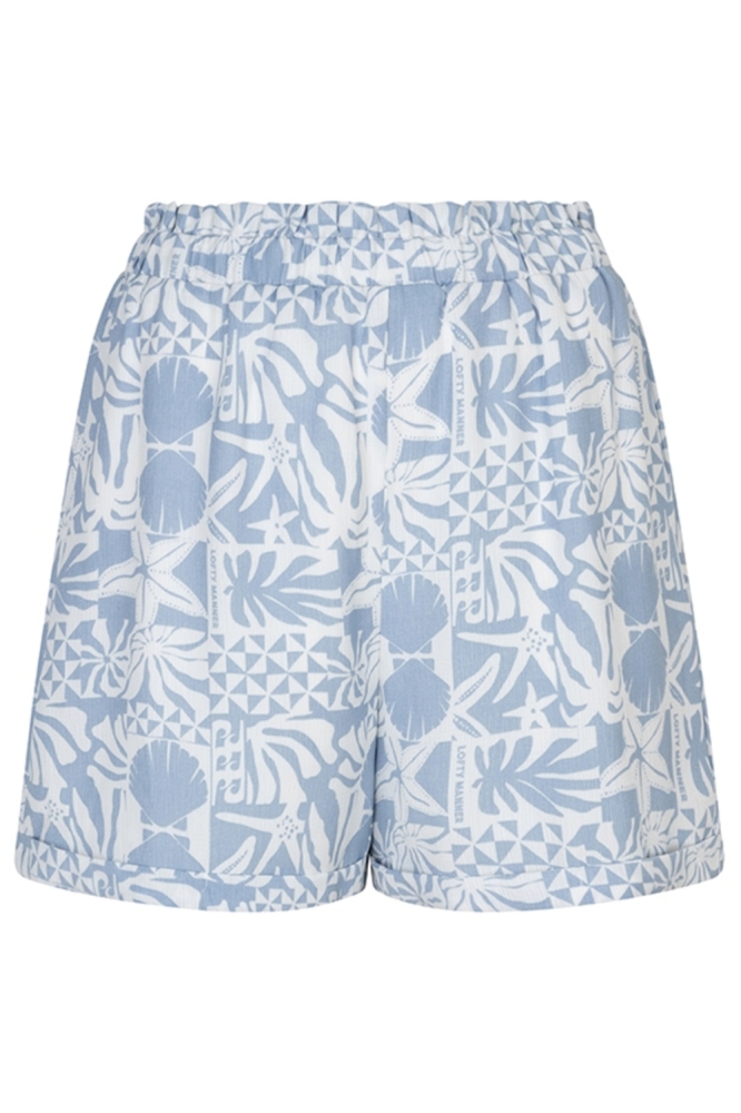 Lofty Manner blauwe dames korte broek | Vooraanzicht