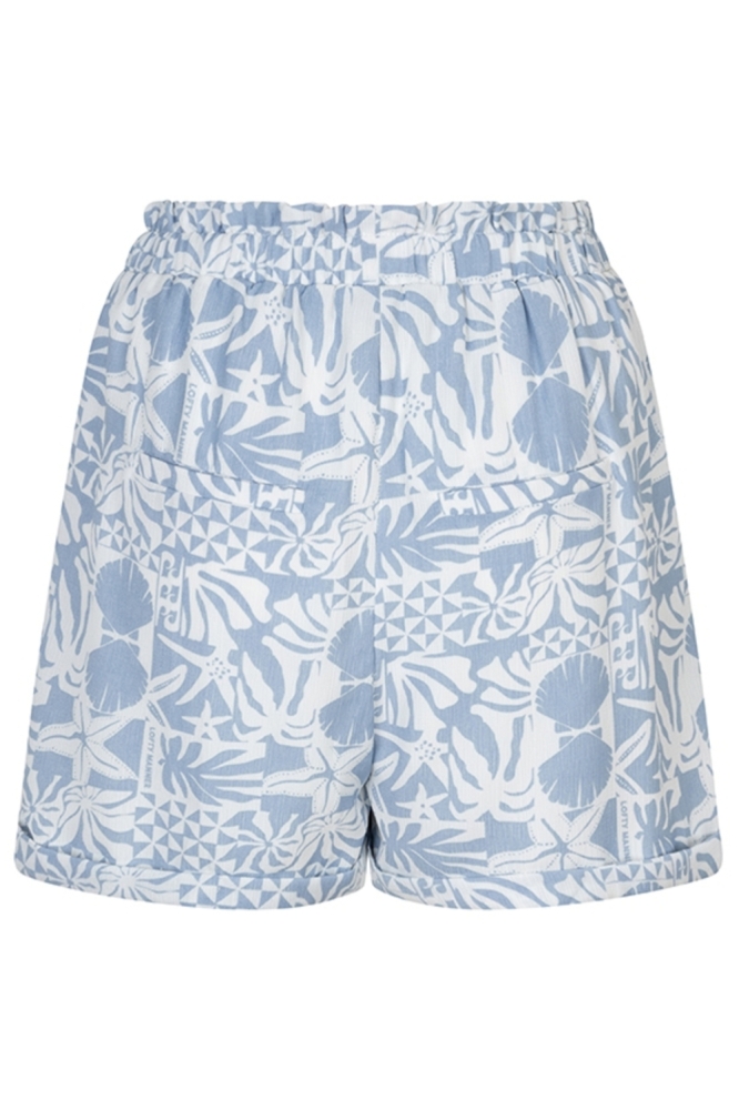 Lofty Manner blauwe dames korte broek | Achteraanzicht