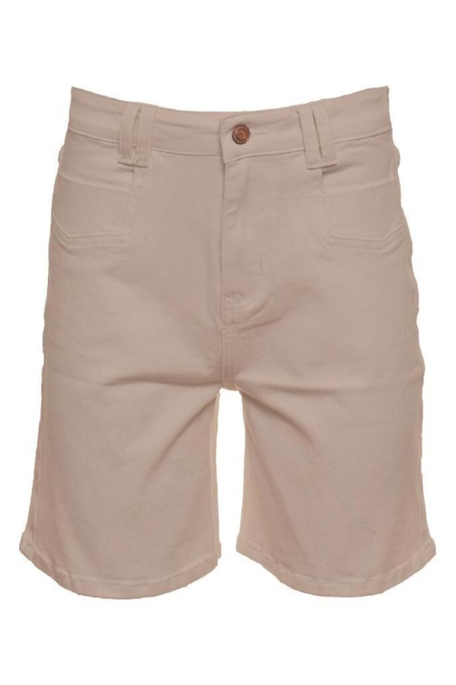 Zizo beige dames korte broek | Vooraanzicht