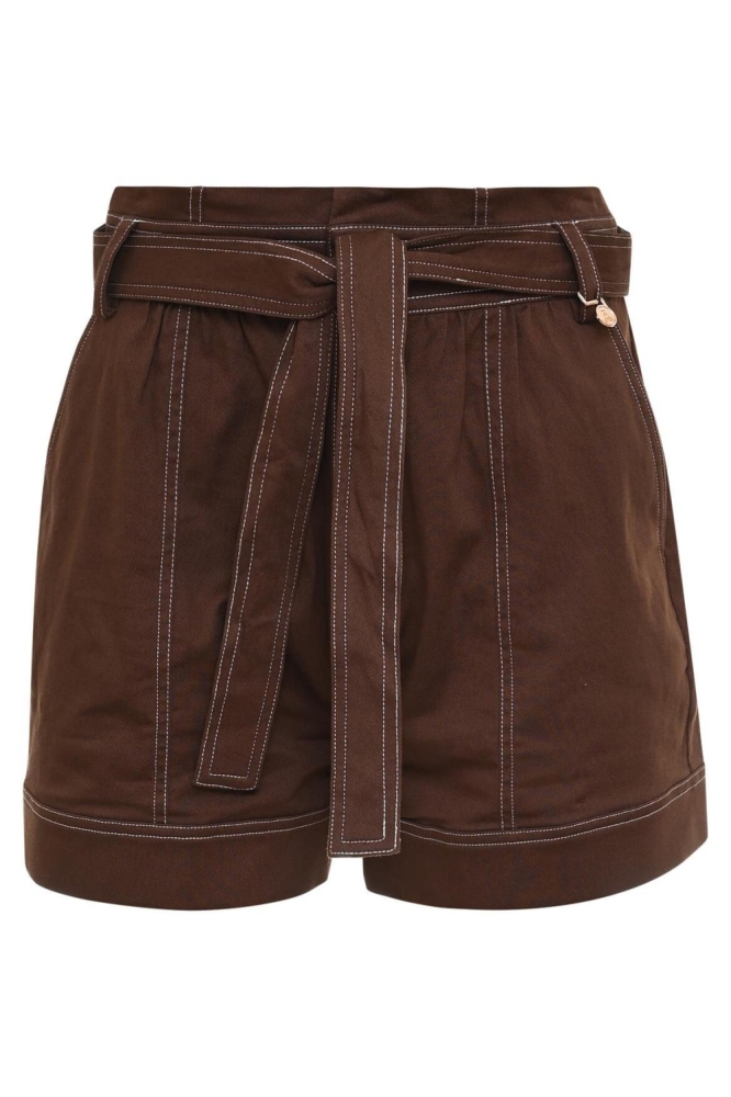 Zizo bruine dames korte broek | Vooraanzicht