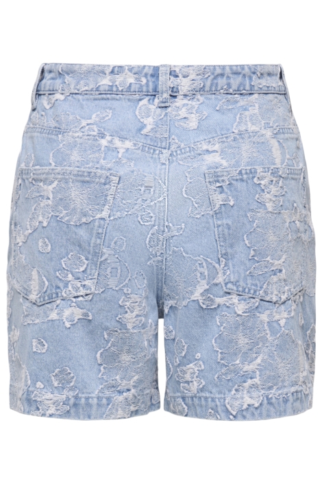 Only blauwe dames korte broek | Achteraanzicht