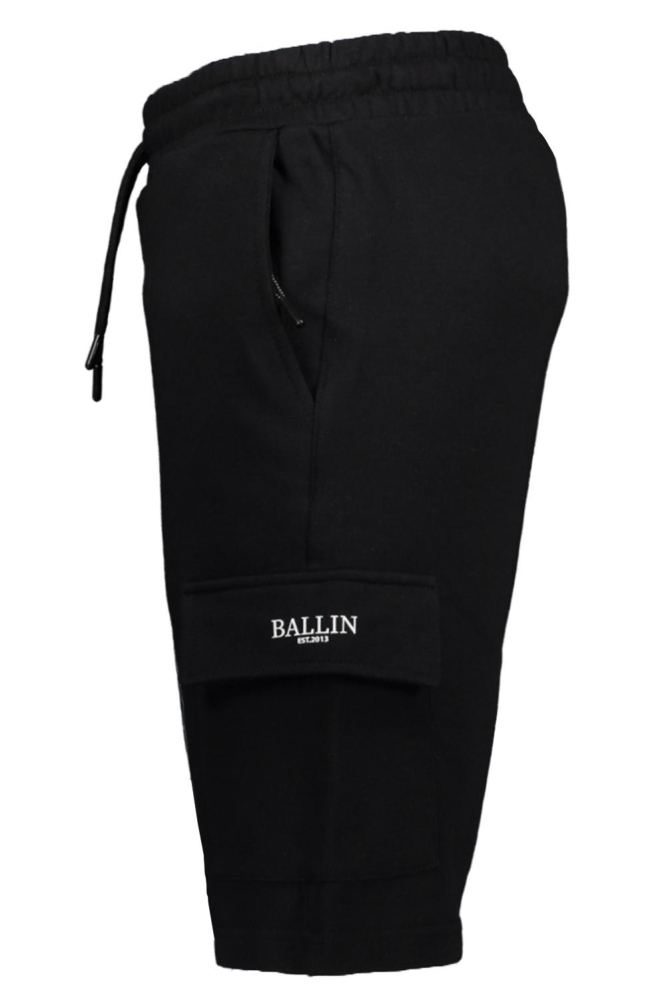 Ballin zwarte heren korte broek | Zijaanzicht