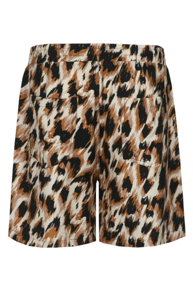 C&S The Label camel dames korte broek | Achteraanzicht