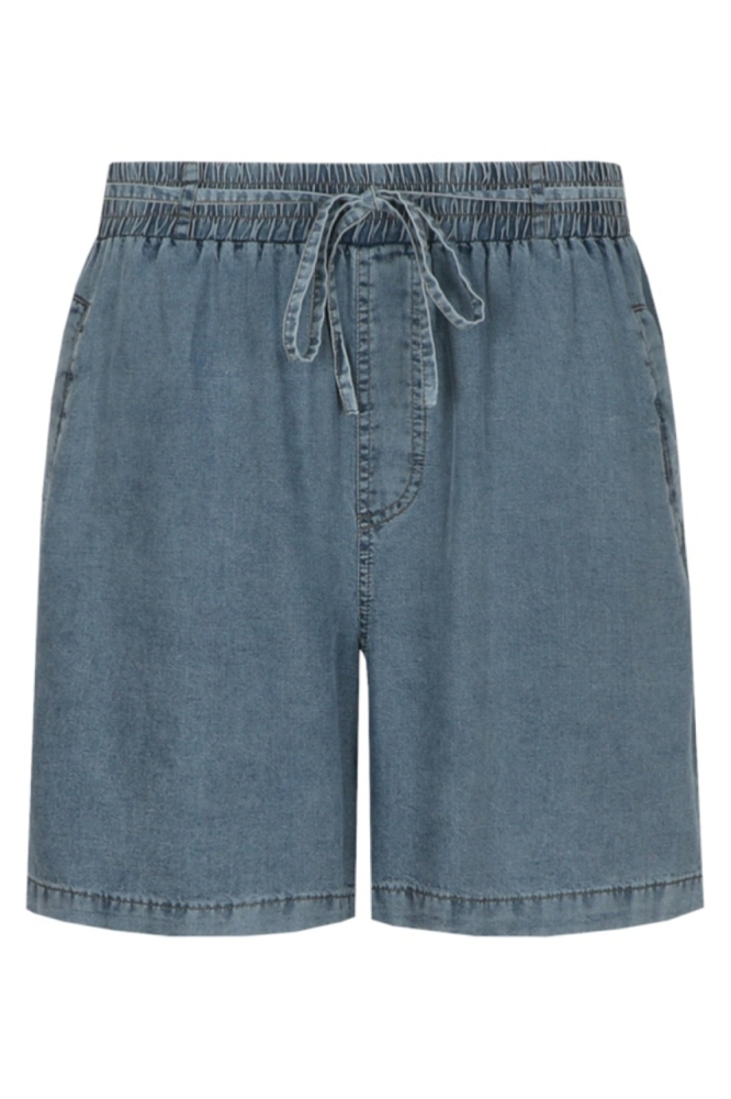 C&S The Label blauwe dames korte broek | Vooraanzicht