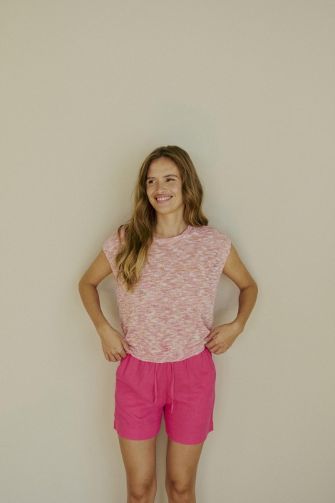Freequent roze dames korte broek | Model