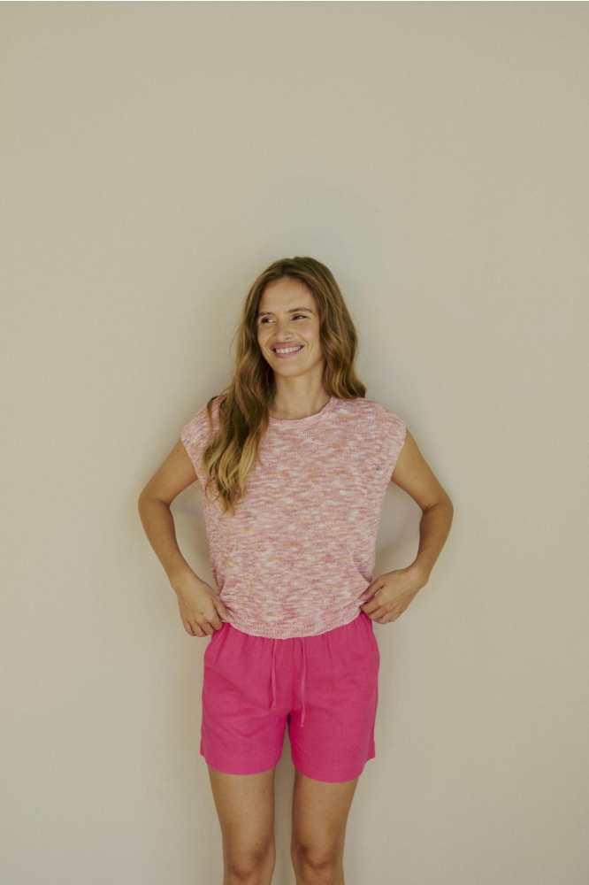 Freequent roze dames korte broek | Model