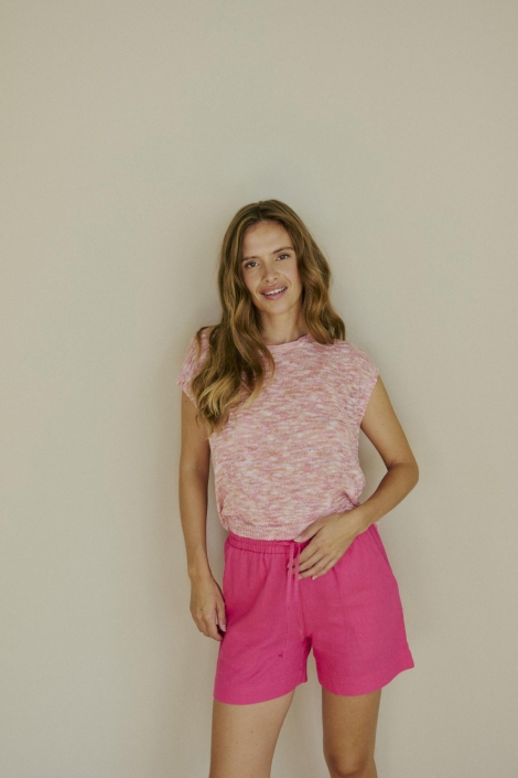 Freequent roze dames korte broek | Model