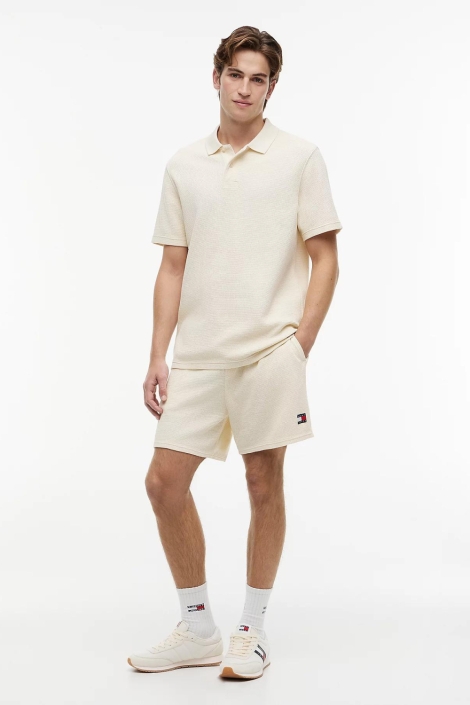 Tommy Jeans beige heren korte broek | Model