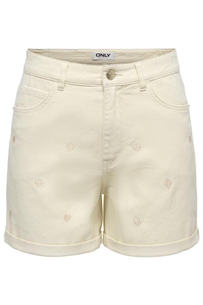 Only ecru dames korte broek | Vooraanzicht