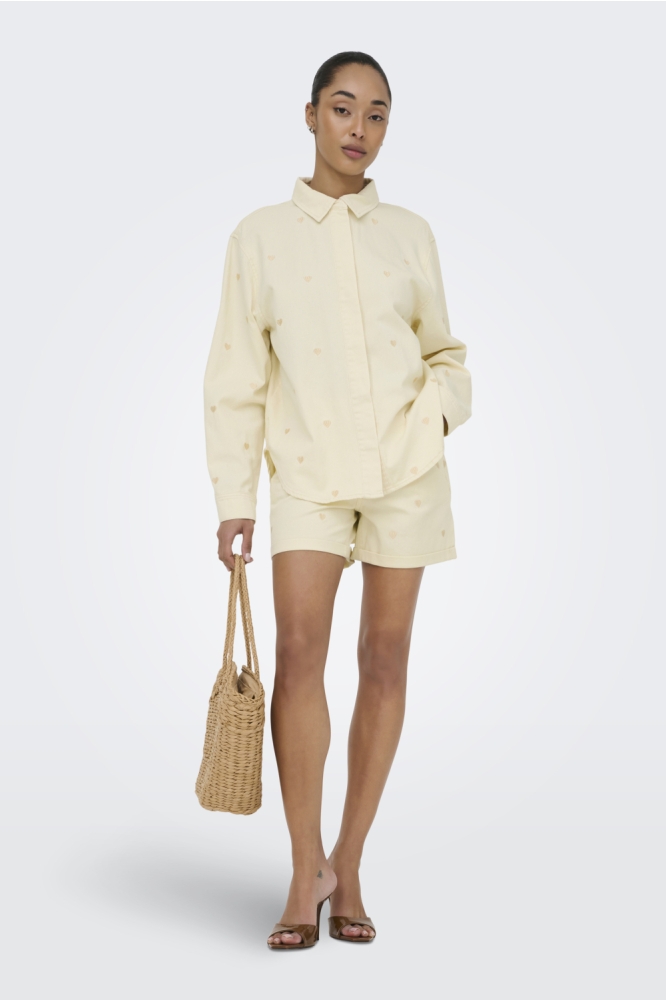 Only ecru dames korte broek | Model