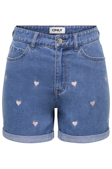 Only blauwe dames korte broek | Vooraanzicht