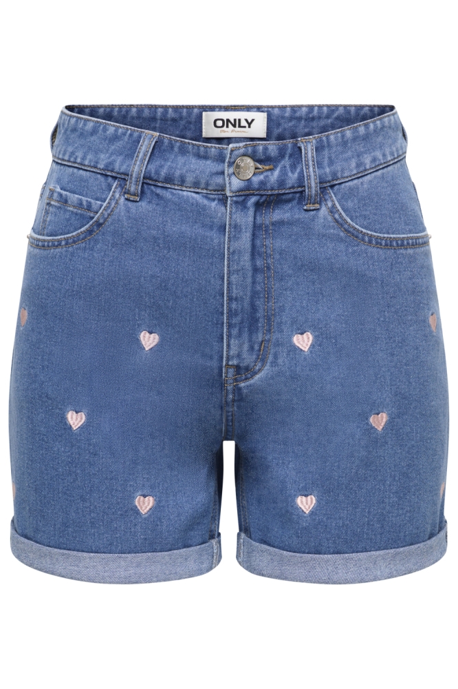 Only blauwe dames korte broek | Vooraanzicht