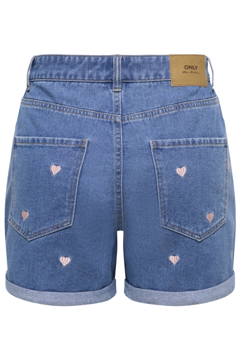 Only blauwe dames korte broek | Achteraanzicht