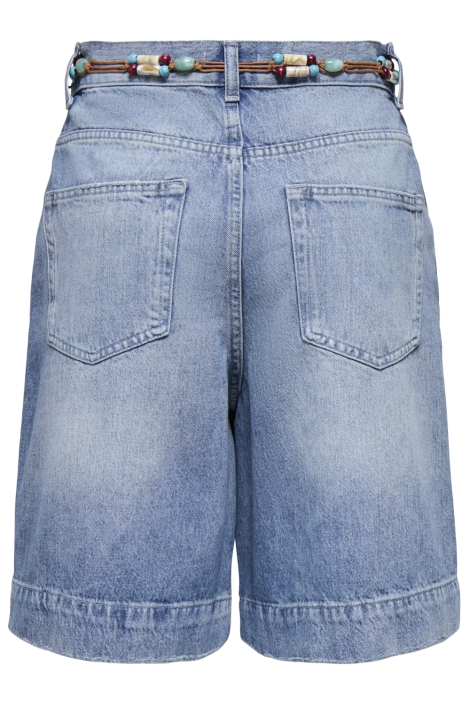 Only blauwe dames korte broek | Achteraanzicht