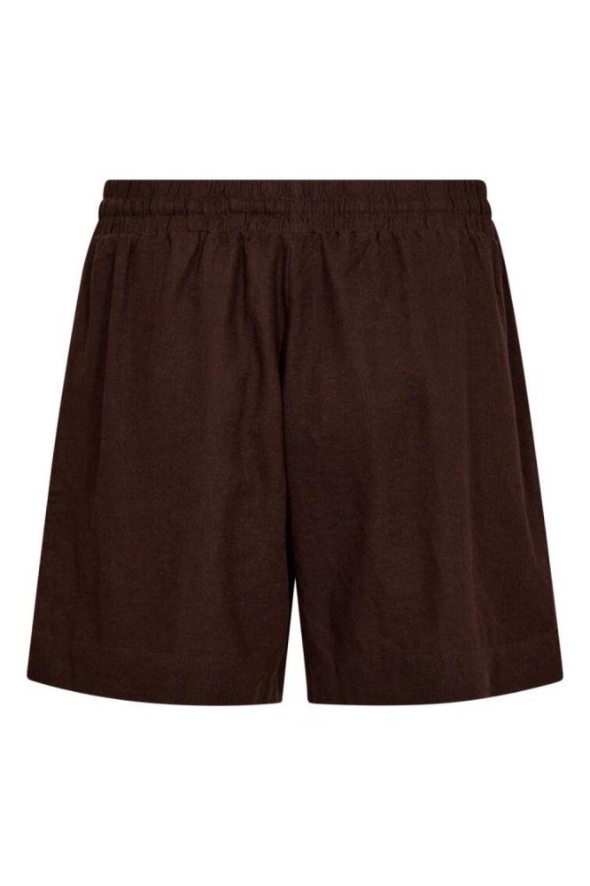 Freequent bruine dames korte broek | Achteraanzicht