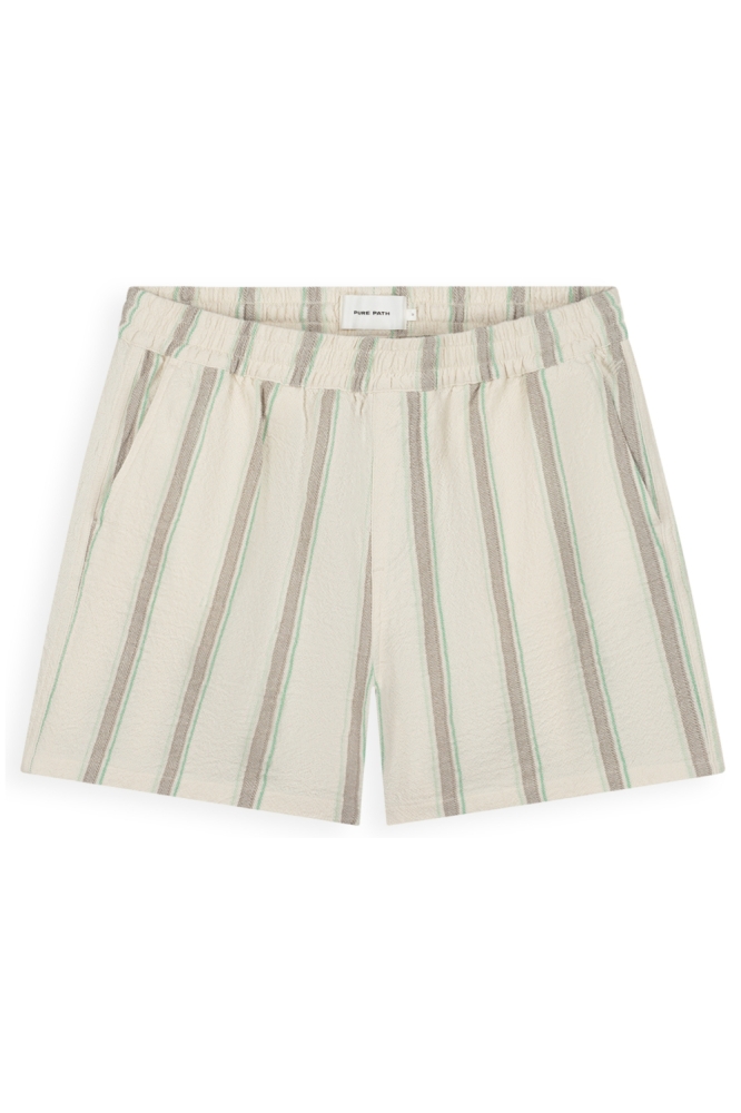 Pure Path ecru heren korte broek | Vooraanzicht