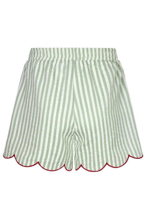 Ydence groene dames korte broek | Achteraanzicht