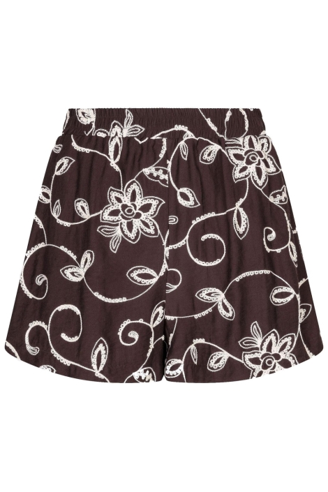 Ydence bruine dames korte broek | Vooraanzicht