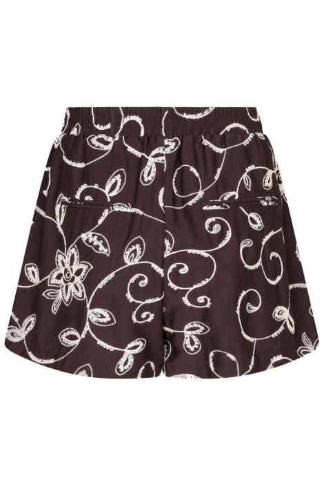 Ydence bruine dames korte broek | Achteraanzicht