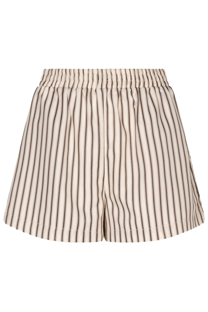 Ydence beige dames korte broek | Vooraanzicht
