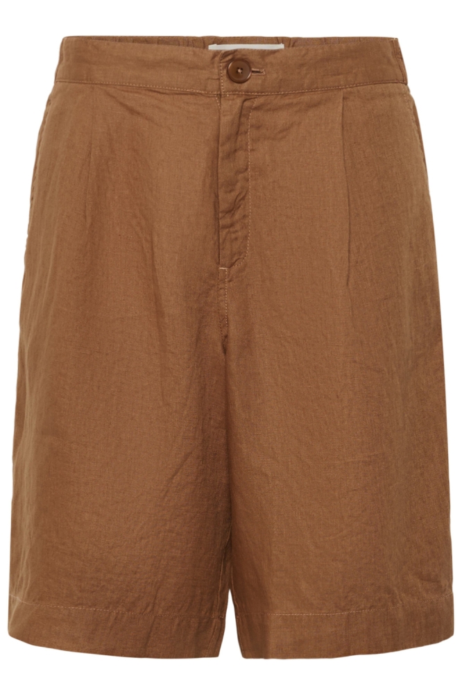 Part Two cognac dames korte broek | Vooraanzicht
